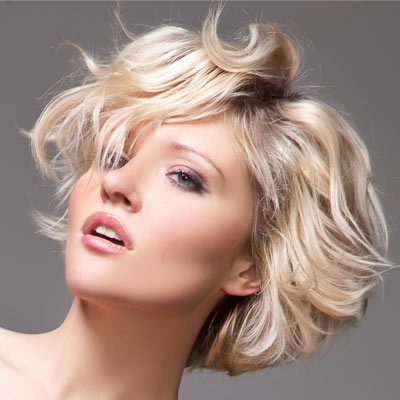 Hair Serum on Wavy Hair Gives The Rounded Bob A Bohemian Feel  Long Side Swept Bangs