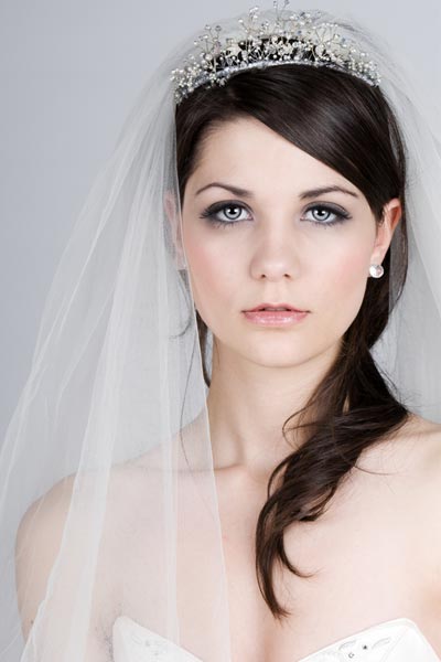 Wedding Hairstyles  Veil on Wedding Hairstyle With Veil And Tiara