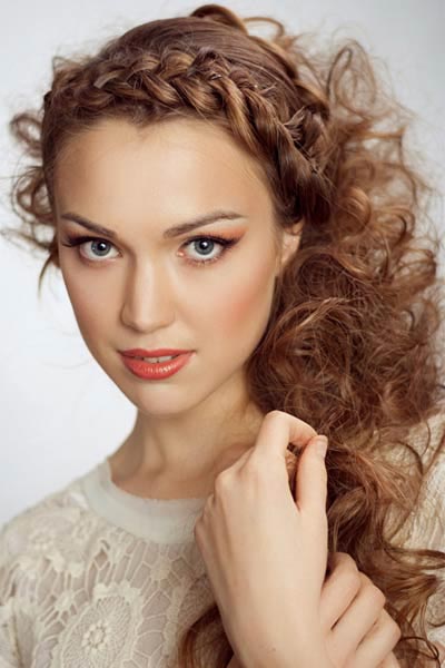 Highlight your braided crown by wearing it in a half up hairstyle. The ...