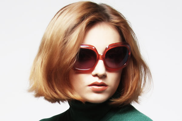 This simple bob cut traight across makes a bold statement. Thick hair ...