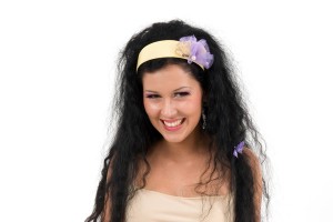 Prom Hairstyles for Curly Hair - Hair Down with Headband